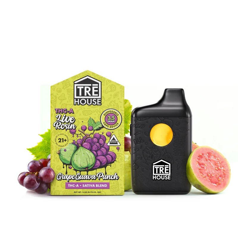 grape guava punch thca 3.5gram vape disposable trehouse