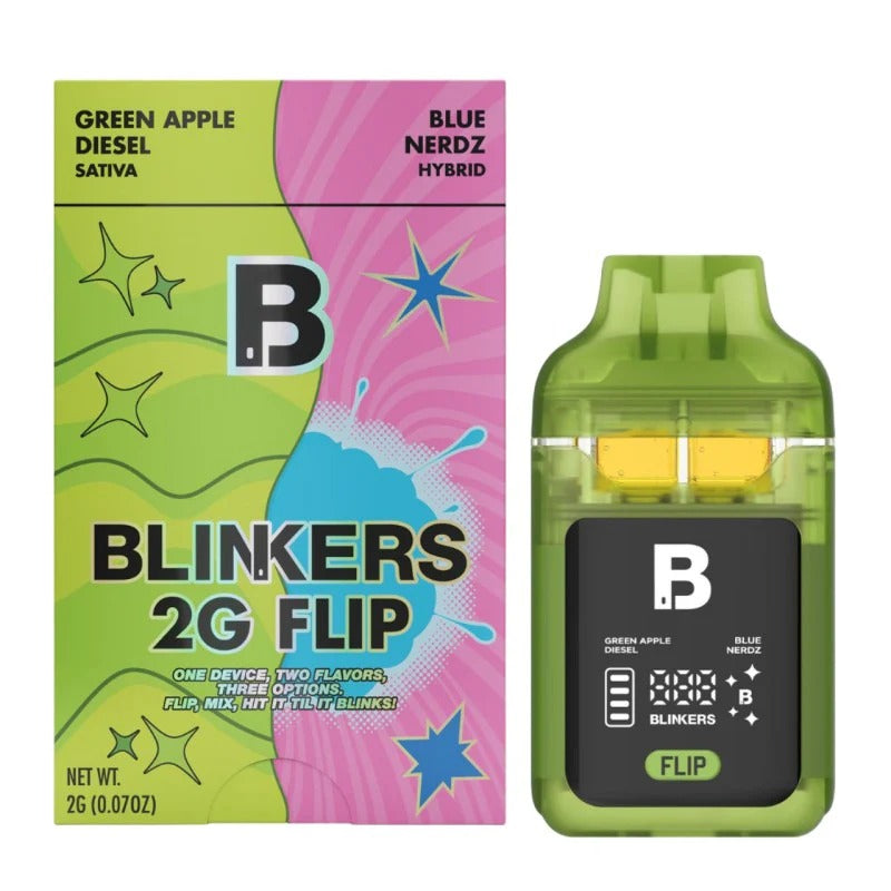 green apple blinkers flip dual chamber 2g