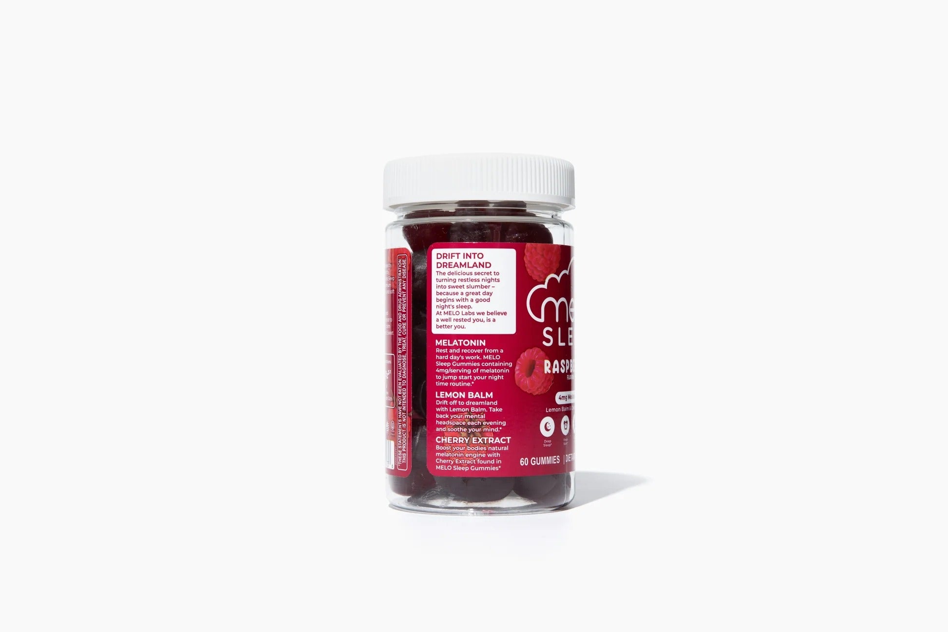 melo sleep gummies raspberry flavor
