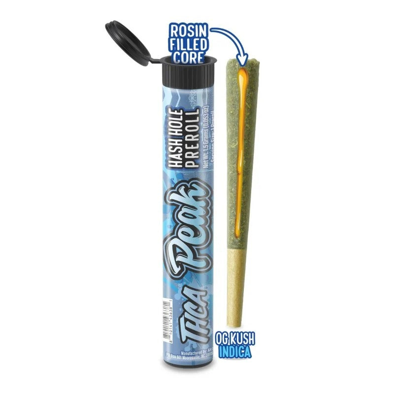 og kush peak thca hash hole preroll